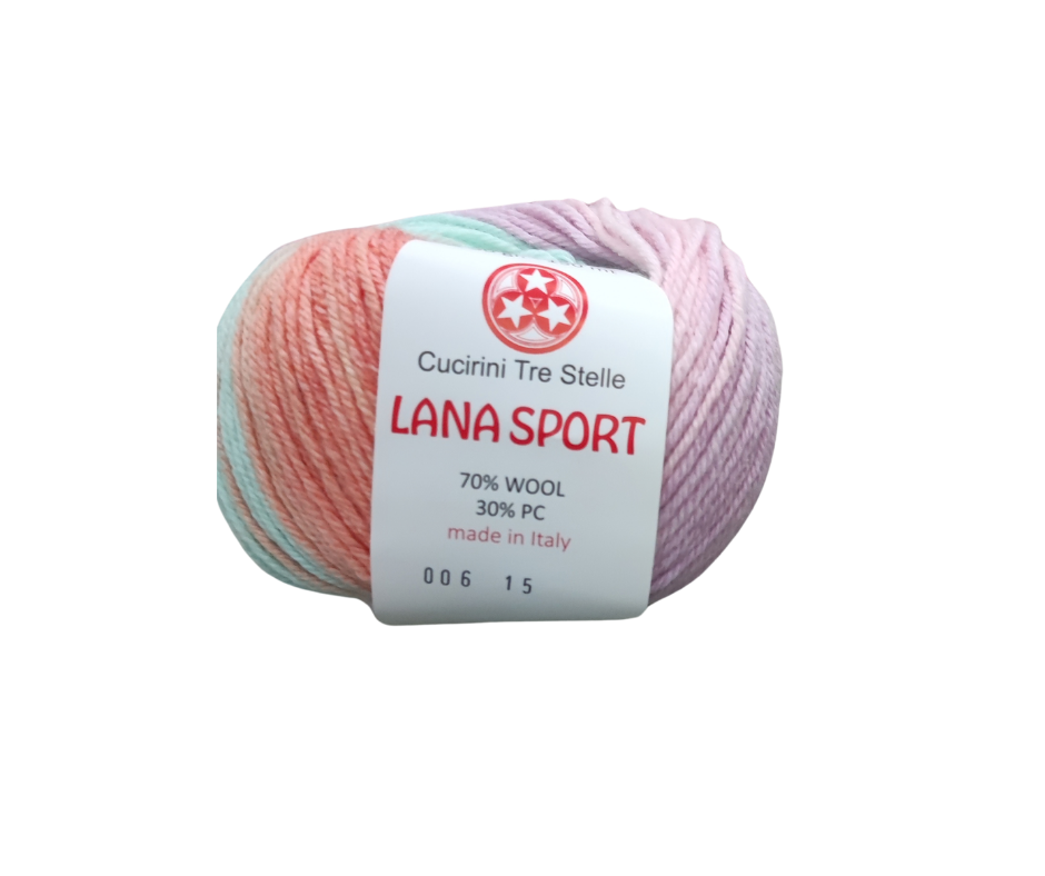 LANA SPORT MULTICOLOR - 70% LANA 30% ACRILICO