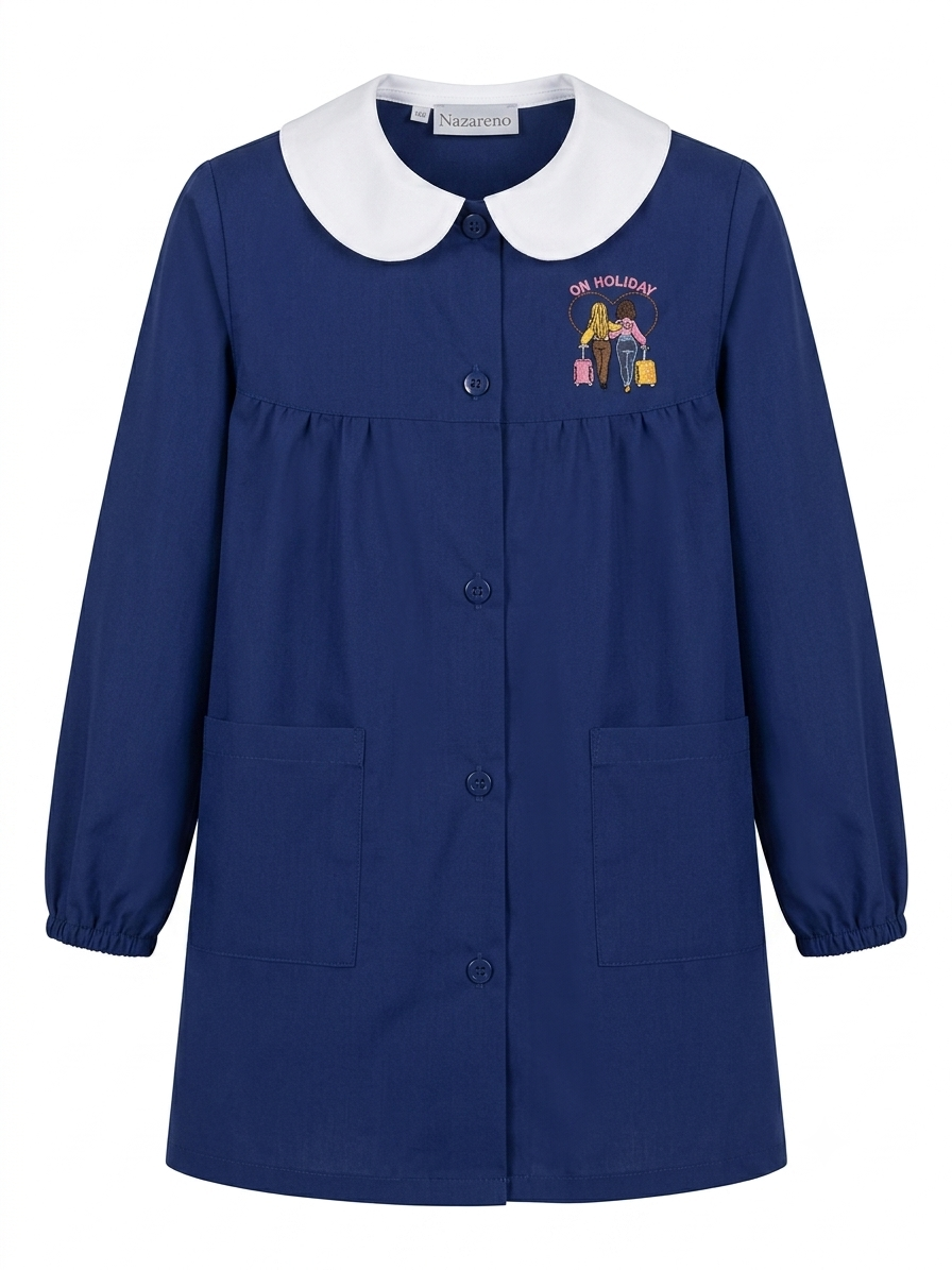 Grembiule Blu Bambina Scuola Elementare - F01