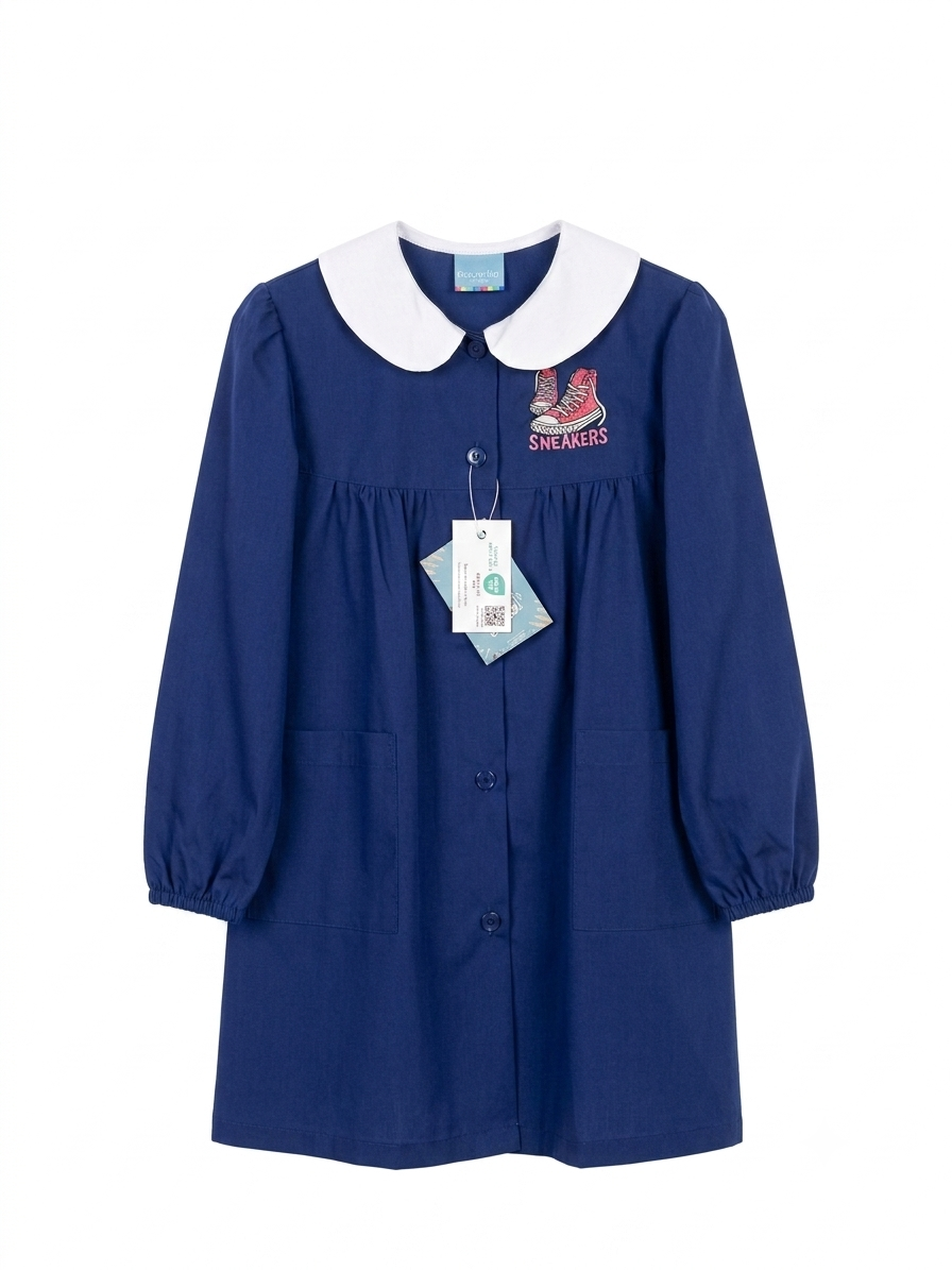 Grembiule Blu Bambina Scuola Elementare - F02