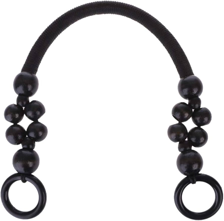 Manico in Corda e Perline in legno cm 46