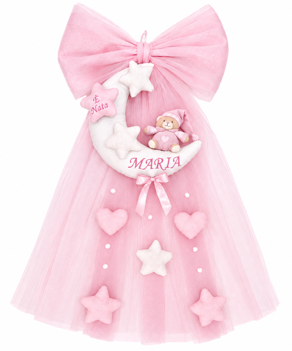 Fiocco Nascita " Dolce Luna"