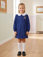 Grembiule Blu Bambina Scuola Elementare - F01