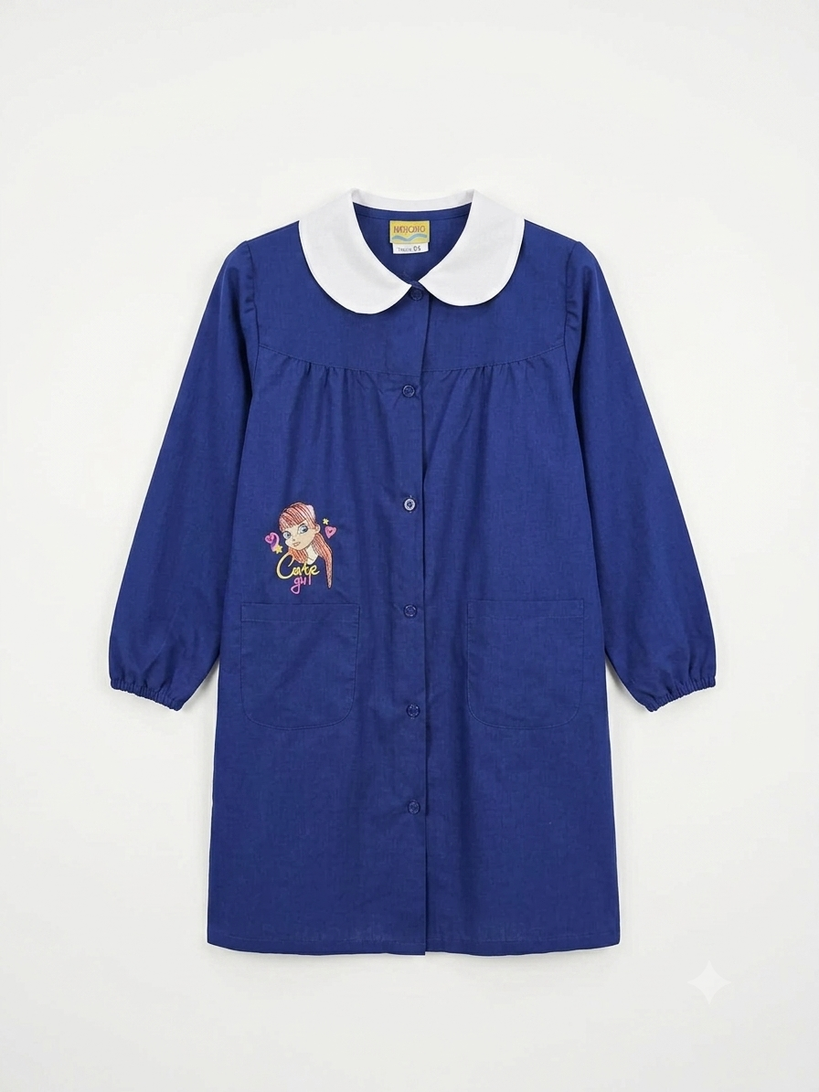 Grembiule Blu Bambina Scuola Elementare - F04