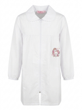 Grembiule Bianco Zip Scuola Elementare Bambina - F05