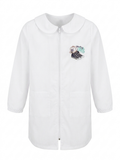 Grembiule Bianco Scuola Elementare Con Chiusura Zip Bambina - F07