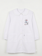 Grembiule Bianco Bambina Scuola Elementare - F09