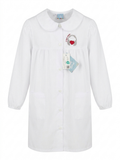 Grembiule Bianco Bambina Scuola Elementare - F10