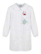 Grembiule Bianco Bambina Scuola Elementare - F10