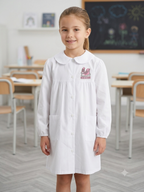 Grembiule Bianco Bambina Scuola Elementare - F12