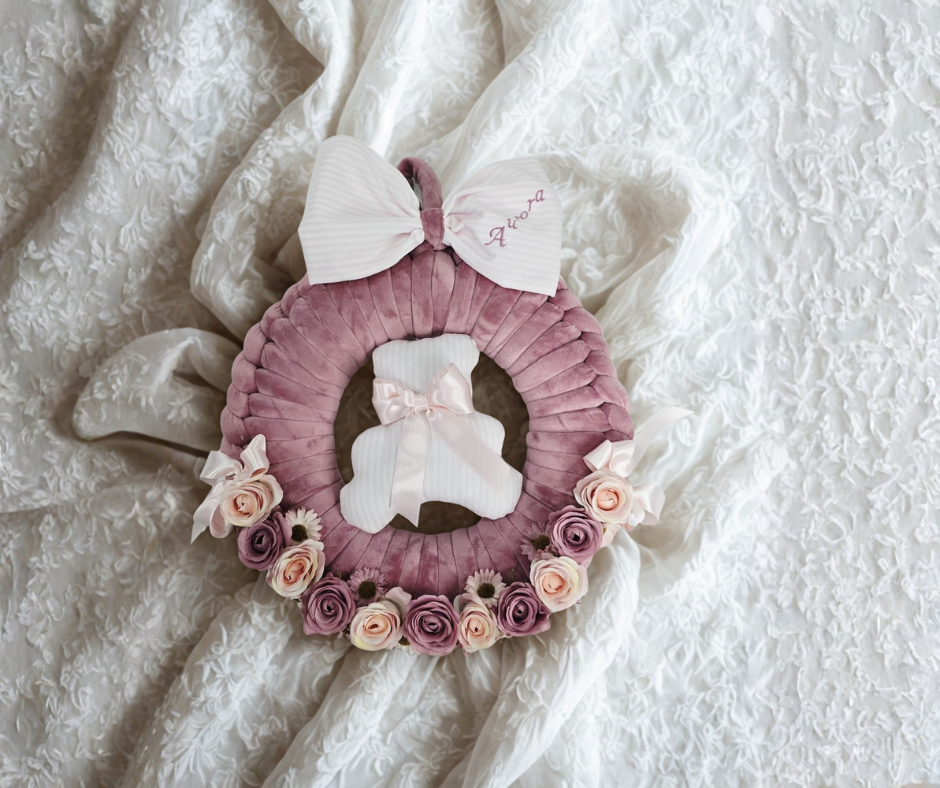 Fiocco Nascita “Ghirlanda Aurora” Personalizzabile