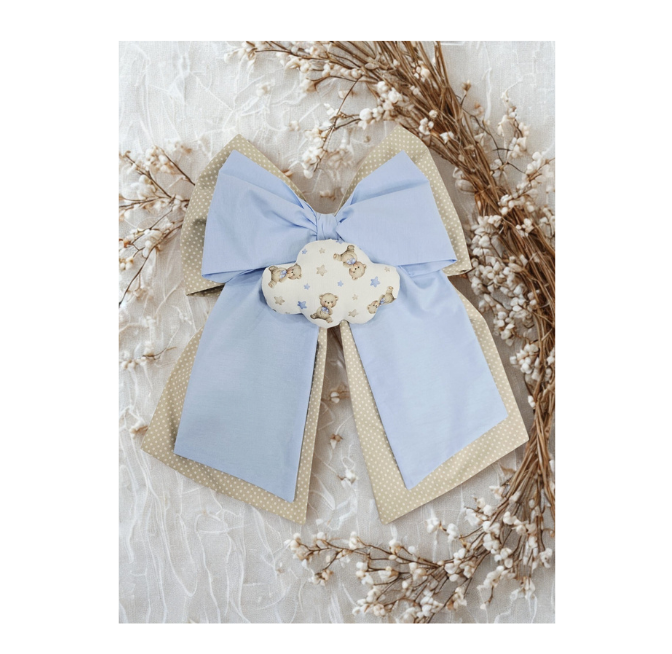 Fiocco Nascita “Dolce Azzurro” Personalizzabile con Ricamo