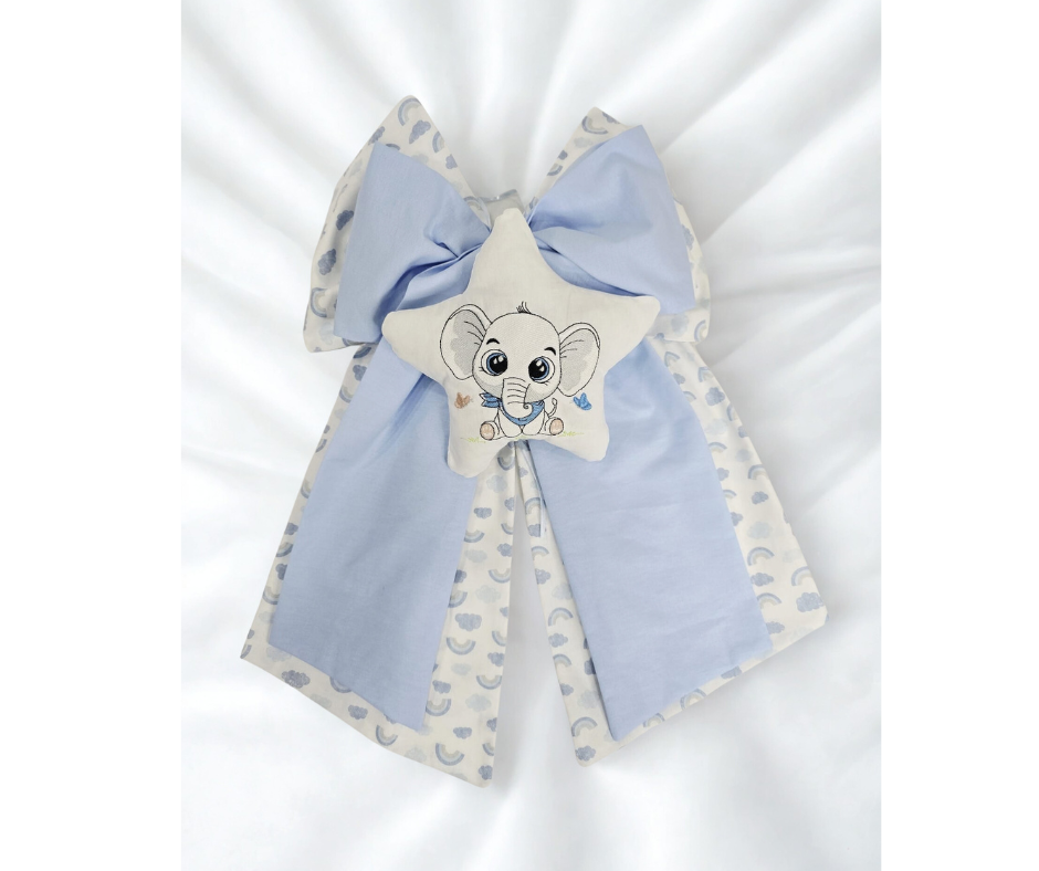 Fiocco Nascita “Stellina dei Sogni” Personalizzabile con Ricamo