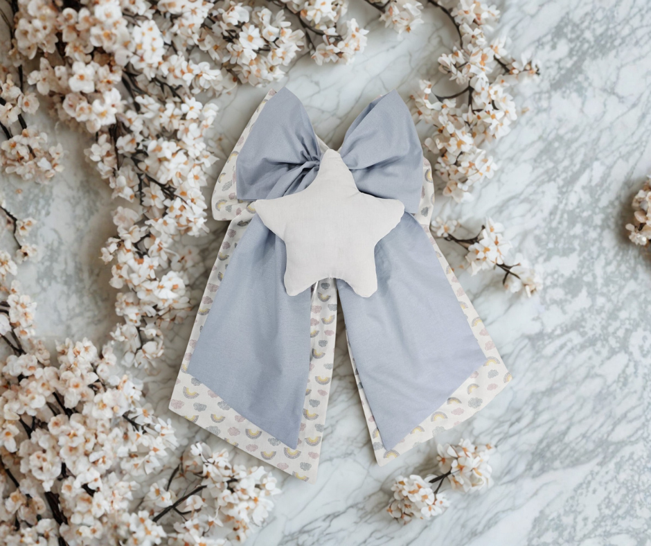 Fiocco Nascita “Stella del Cielo” Personalizzabile con Ricamo