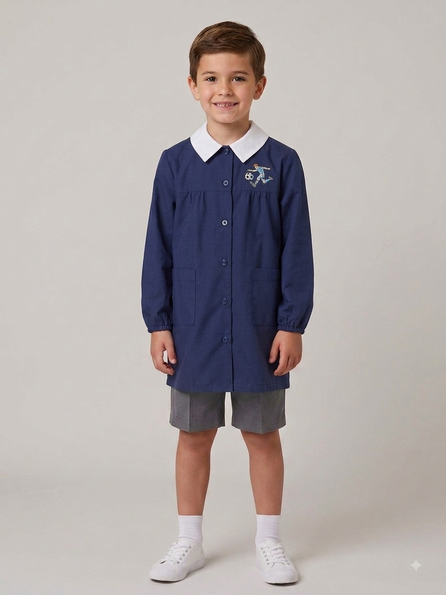 Grembiule Bambino Blu Scuola Elementare G03