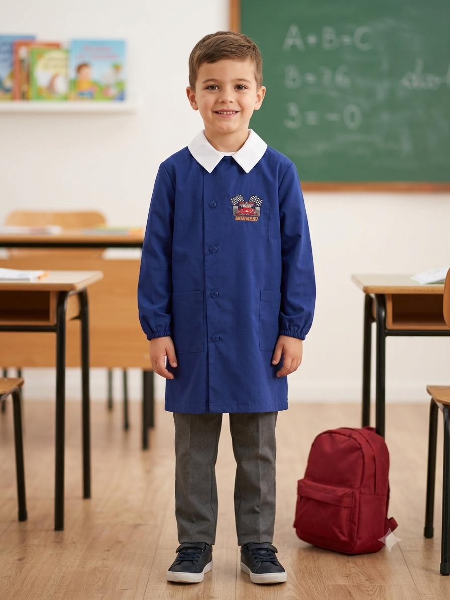 Grembiule Scuola Elementare Blu Bambino - G05