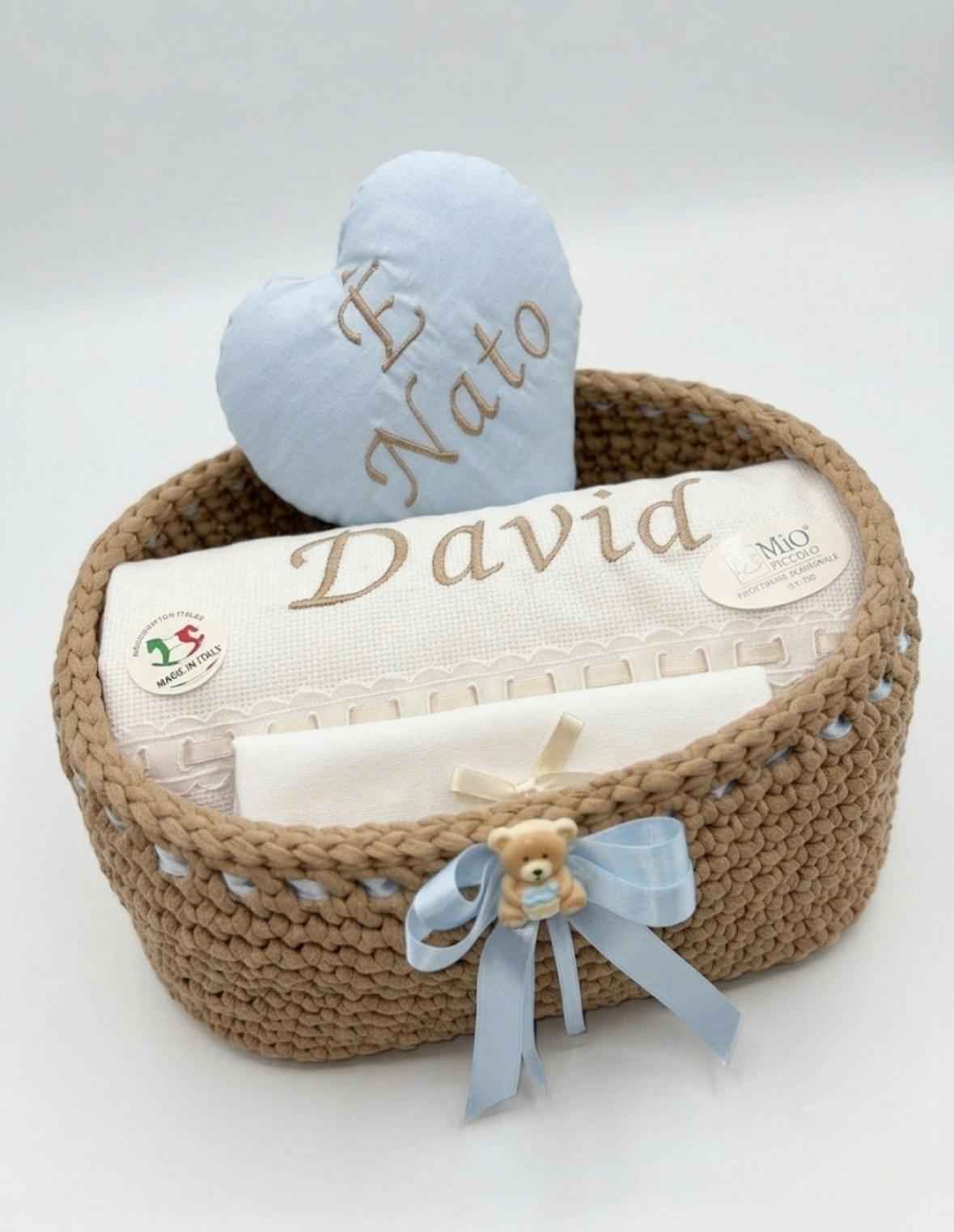 Cesto Nascita Personalizzato "Dolce Benvenuto"