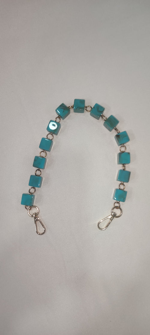 CATENA RESINA CUBIC CON ANELLO + MOSCHETTONE - 42 CM