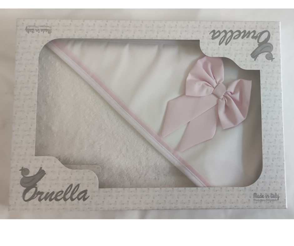 Accappatoio Triangolo Neonato 100% cotone Misura 70x75