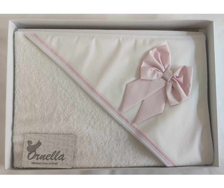 Accappatoio Triangolo Neonato 100% cotone Misura 70x75
