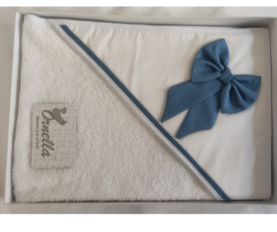 Accappatoio Triangolo Neonato 100% cotone Misura 70x75
