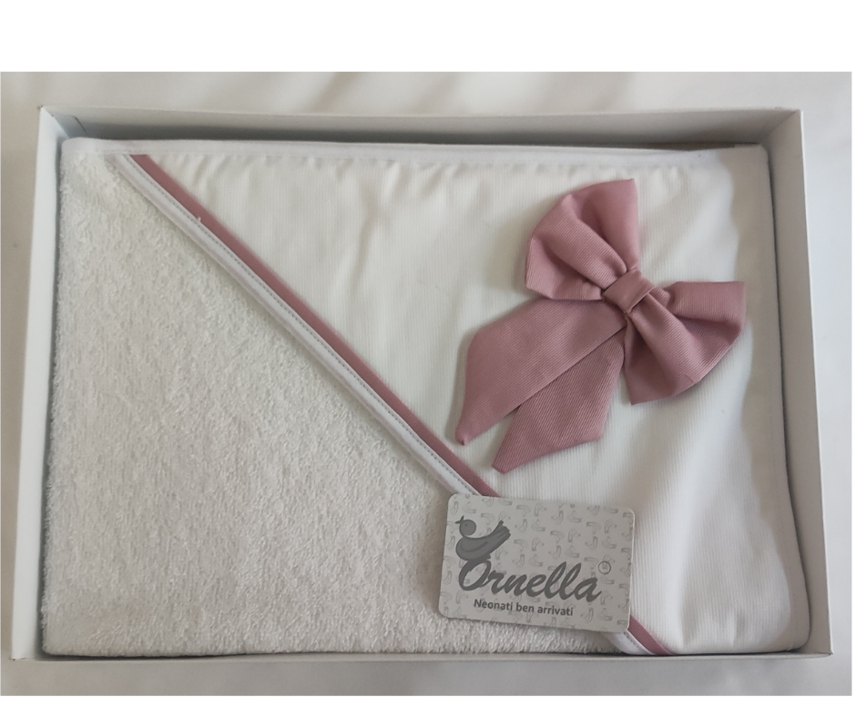 Accappatoio Triangolo Neonato 100% cotone Misura 70x75